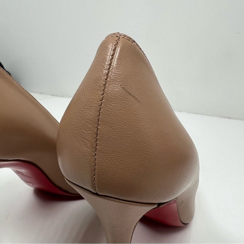 Christian Louboutin Apostrophy Pump 100 Nude 38 - Picture 4 of 10